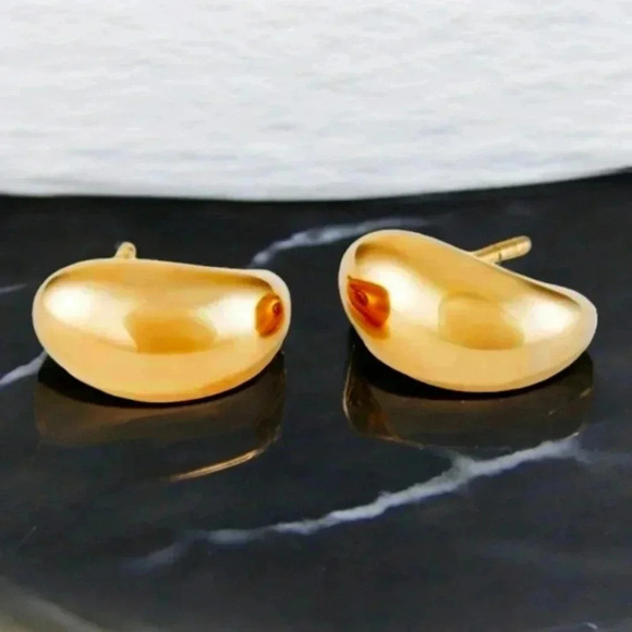 🆕️ Minimalist 18K Gold Plated Stainless Steel Dainty Trendy Stud Earrings - Picture 9 of 11